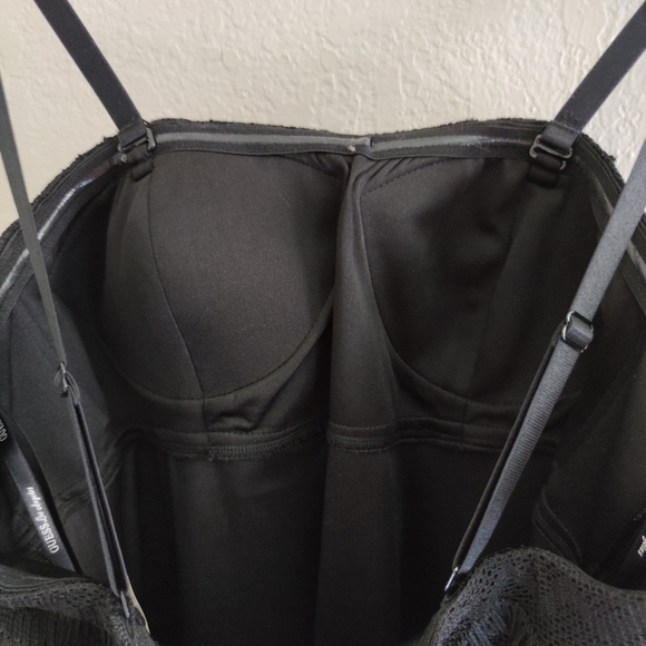 Guess 💜 NEW‎ Ashley Tiered Lace Sheath Dress Black - Picture 7 of 12